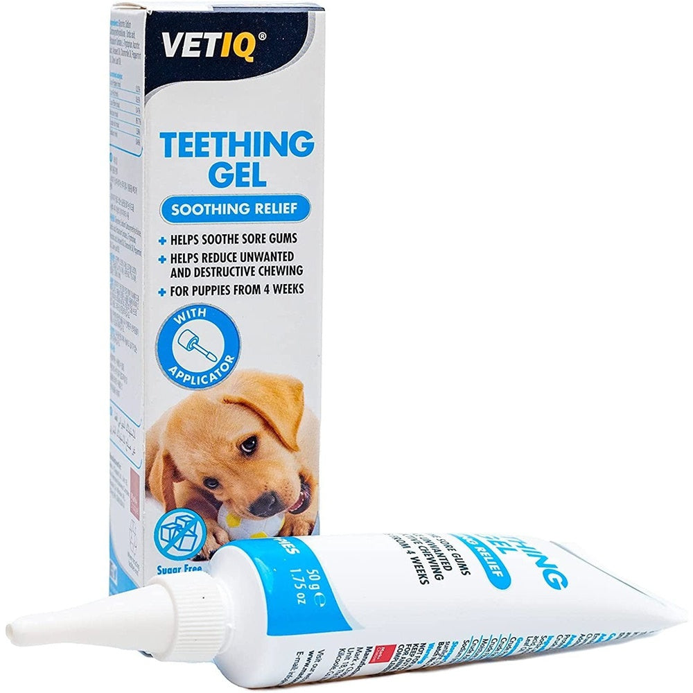 Teething Gel, 50G, Puppy Teething Gel Soothes Sore Gums, Reduce Unwanted Chewing during Puppy Teething Clear Store