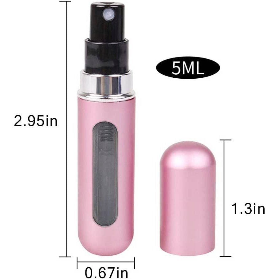 5ML Perfume Atomiser,Perfume Refillable Bottle Portable for Travel Business Trip Outdoor Activities(Pink) Clear Store