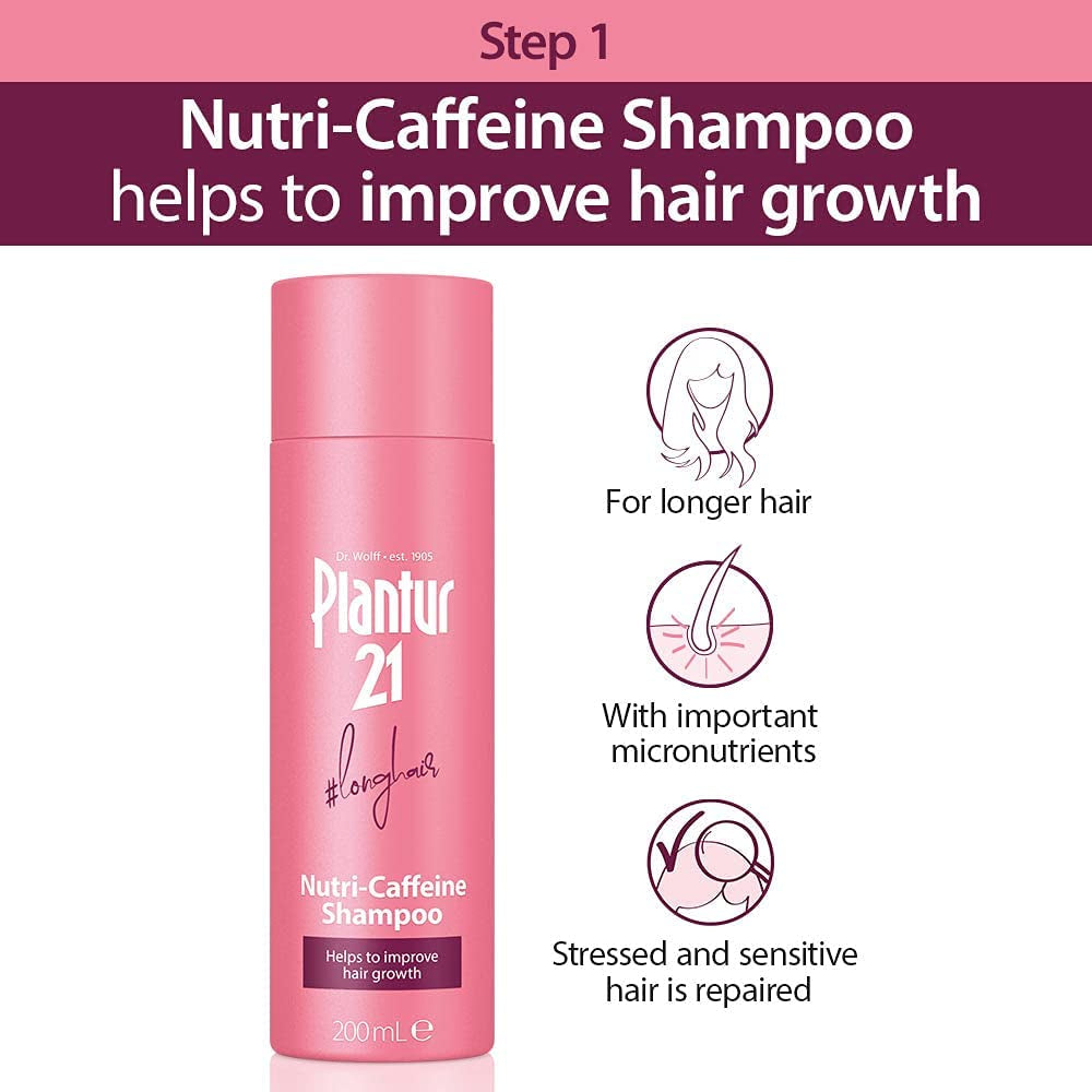 Plantur 21 Longhair Shampoo and Conditioner Set for Long and Brilliant Hair, Improves Hair Growth and Repairs Stressed Hair Clear Store