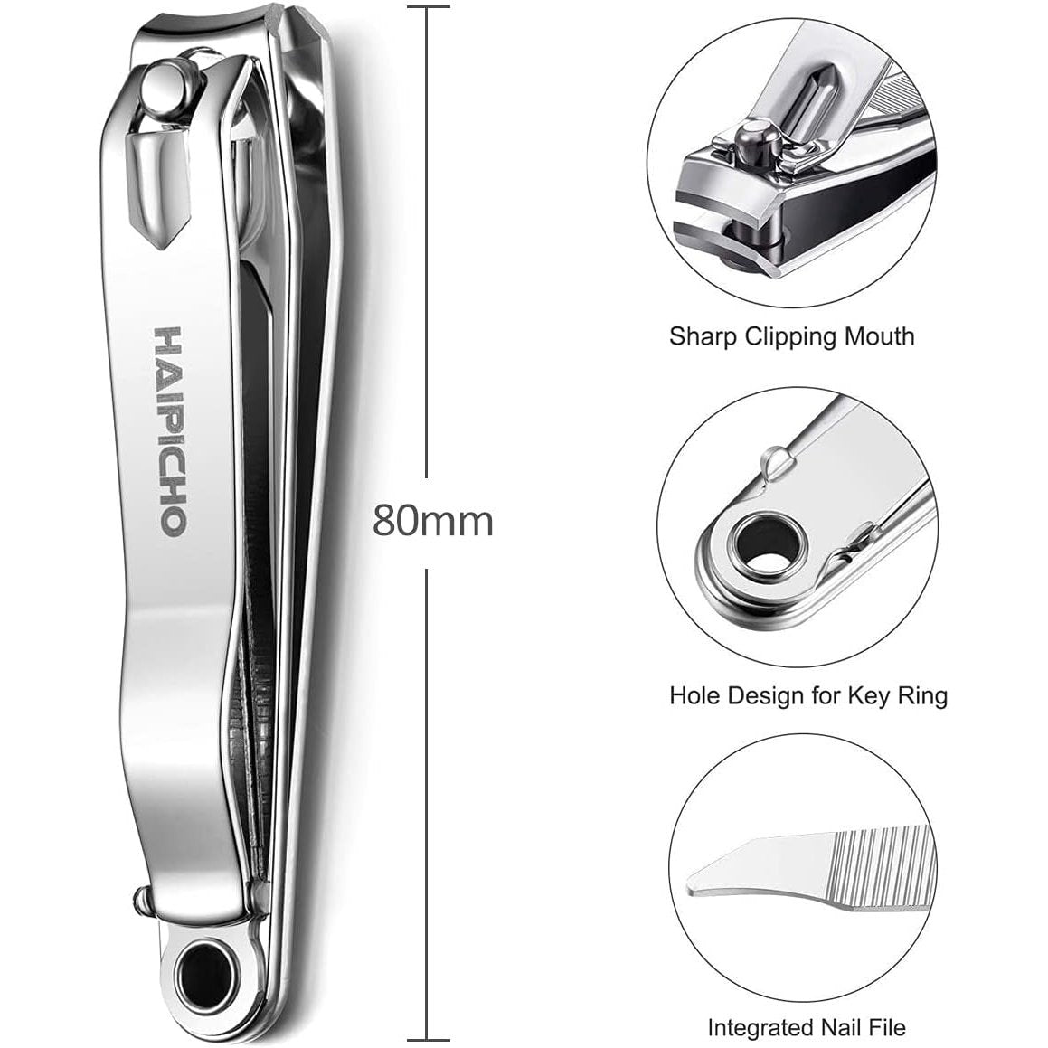 Nail Clipper, Made with Heavy Duty Stainless Steel, Suitable for Thick Fingernail Toenail Men Women (Silver 1 Pack) Clear Store