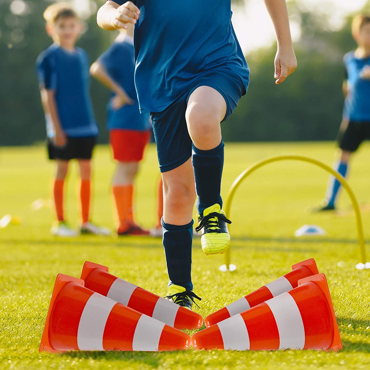 Multi Sport Marker Training Traffic Cones - Orange & White Clear Store