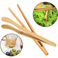 2 Pcs Bamboo Toaster Tongs, 18 Cm/7 Inch Wooden Tongs Reusable Bamboo Kitchen Tongs for Cheese Bread Tea