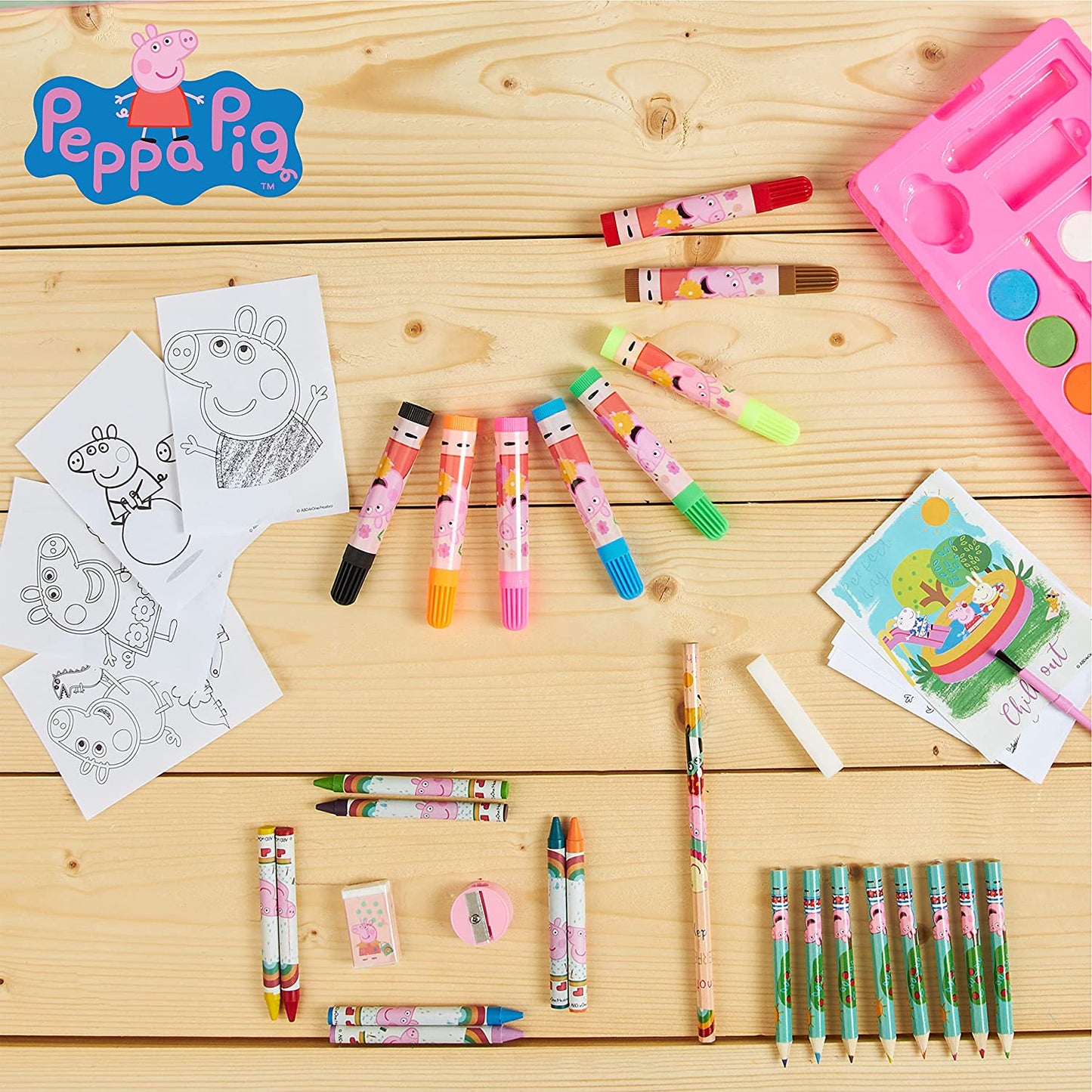 Peppa Pig Art Set, Arts and Crafts for Kids, Colouring Sets for Children, Toys Clear Store