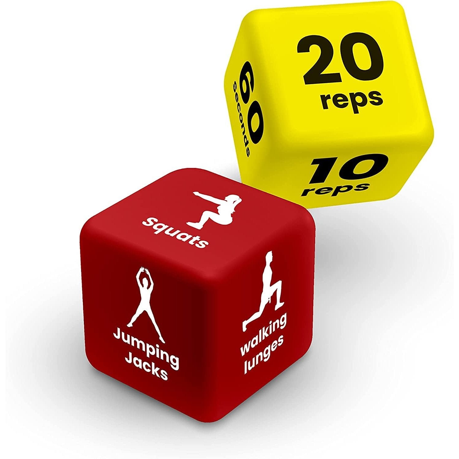 Gifton - Fitness Dice - Fun Workout Exercises Strength Training Routines - Switch up to Home Gym Outdoors - Pocket Size Exercise Decision Dices - Gift for Men Women Him Her - No Weights Require Clear Store