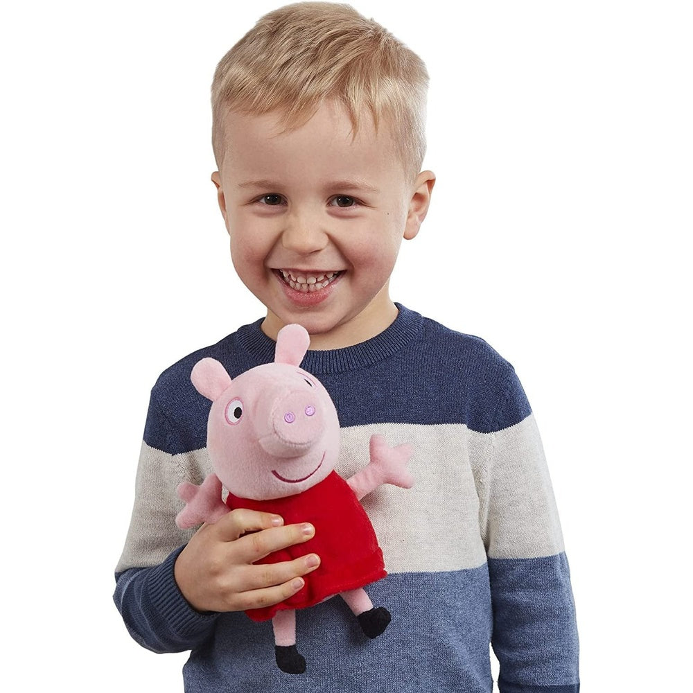 Peppa Pig Giggle and Snort Soft Toy, Squeeze Peppa’S Tummy, Classic Peppa Pig Styling, 20cm Tall Clear Store