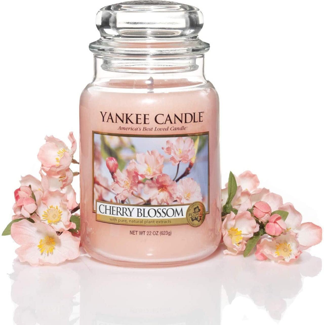 Scented Candle | Cherry Blossom Large Jar Candle | Long Burning Candles: up to 150 Hours | Perfect Gifts for Women Clear Store