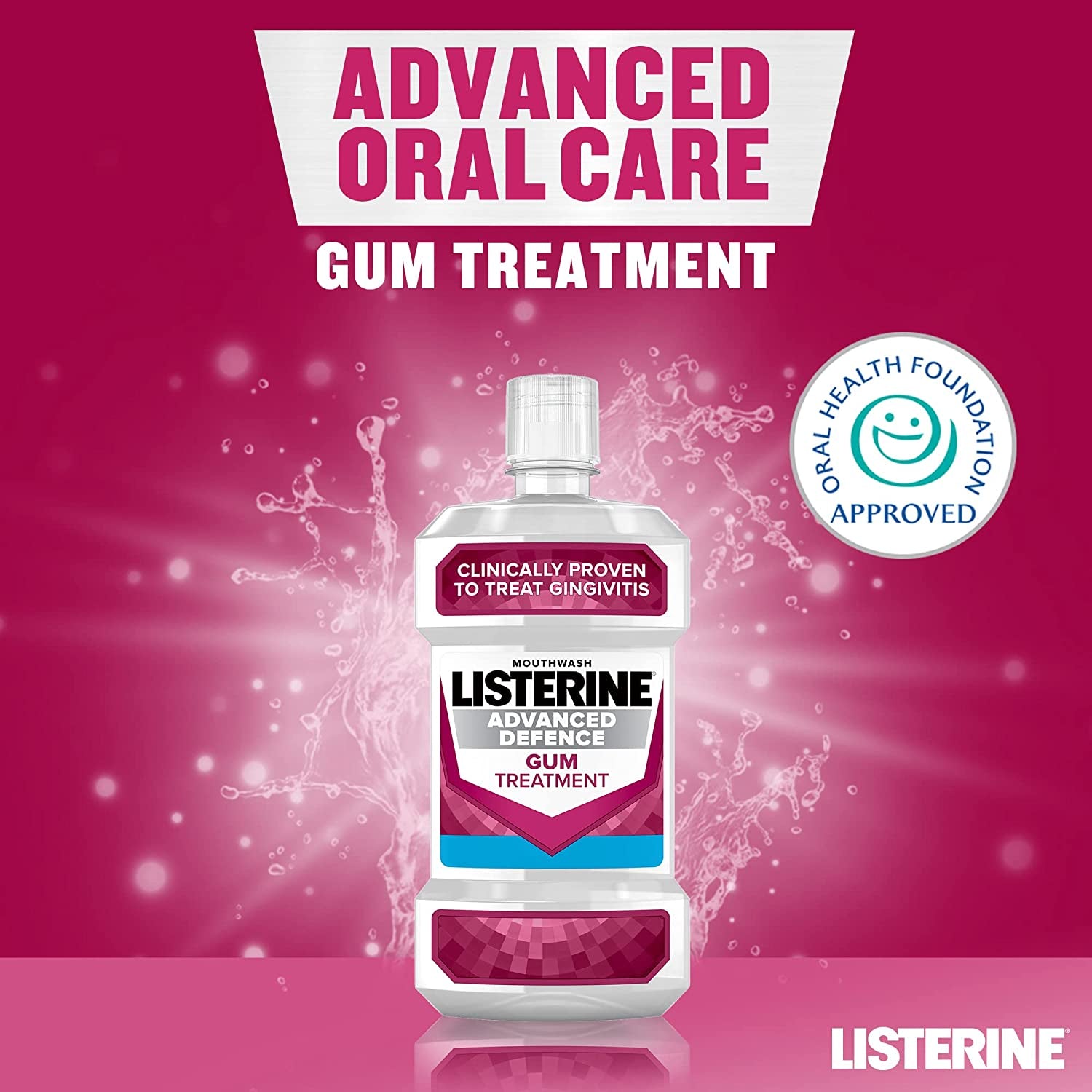 Listerine Advanced Defence Gum Treatment Mouthwash 500ml Clear Store