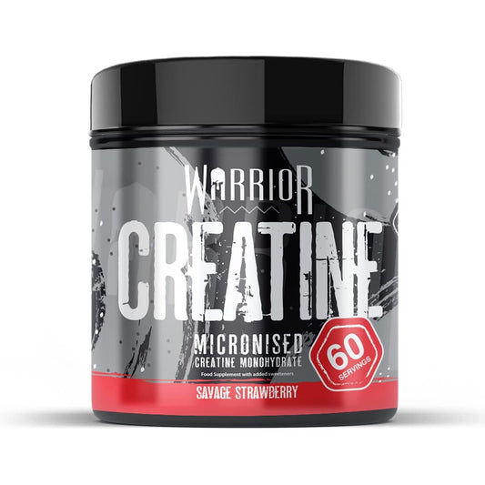 , Creatine Monohydrate Powder - 300G - Micronised for Easy Mixing - for Recovery & Performance, Savage Strawberry