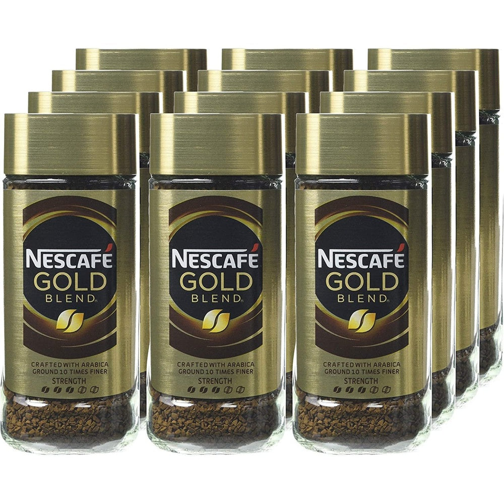 Nescafe GOLD Blend Instant Coffee 100G (Pack of 12) Clear Store