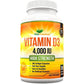 Vitamin D 4,000 IU, Maximum Strength Vitamin D3 Supplement Year Supply Clear Store