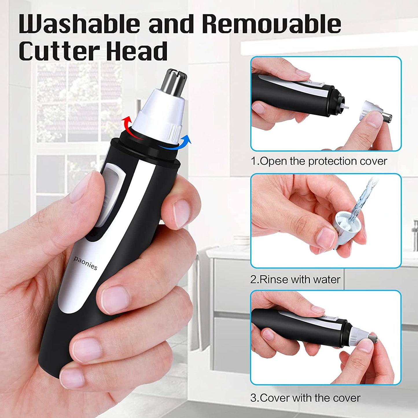 Ear and Nose Hair Trimmer Clipper, Eyebrow & Facial Hair Trimmer Clear Store