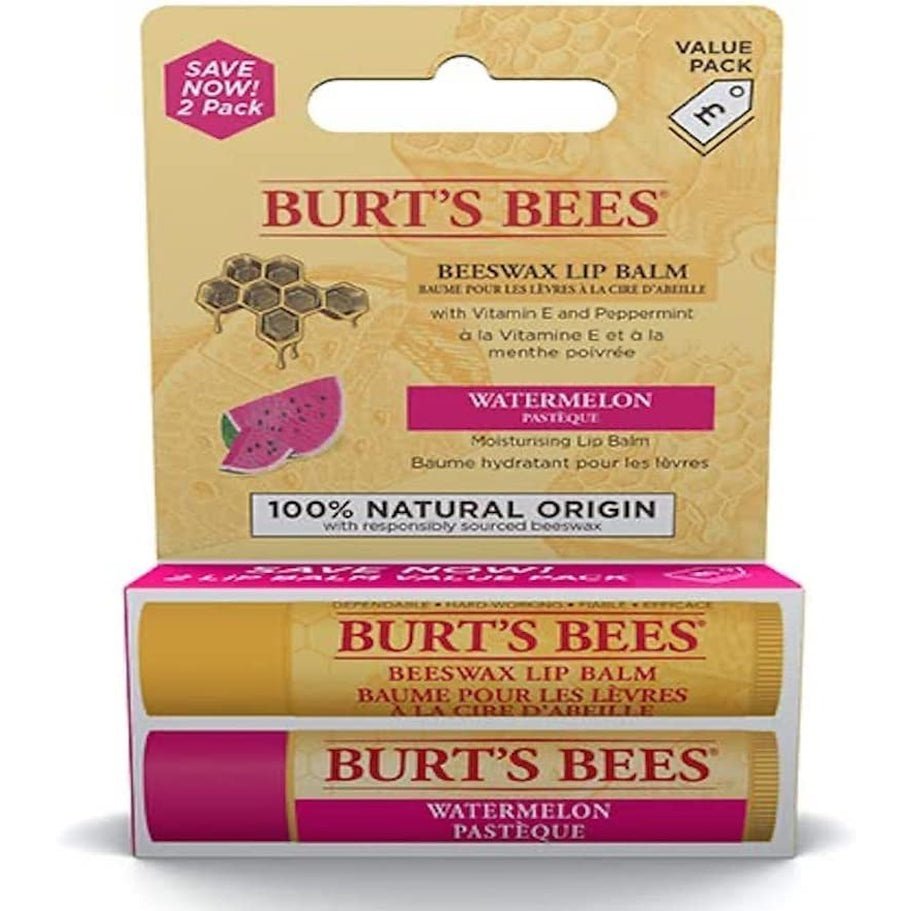 Lip Balm Multipack, Lip Balm Set with Beeswax & Watermelon, with Vitamin E, Value Duo Pack, 2X4.25G