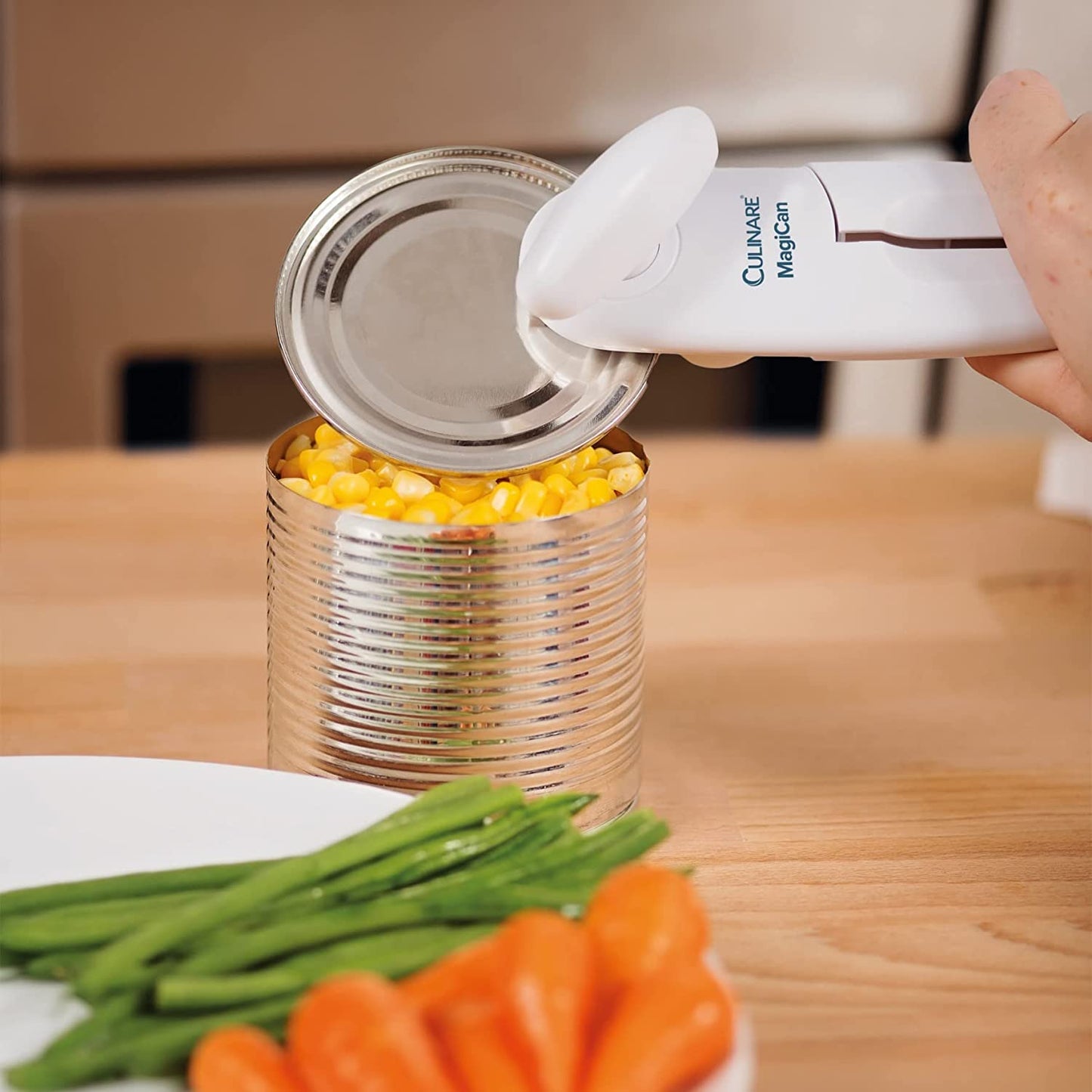 Magican Tin OpenePlastic/Stainless Steel Manual Can Opener | Comfortable Handle for Safety and Ease Clear Store