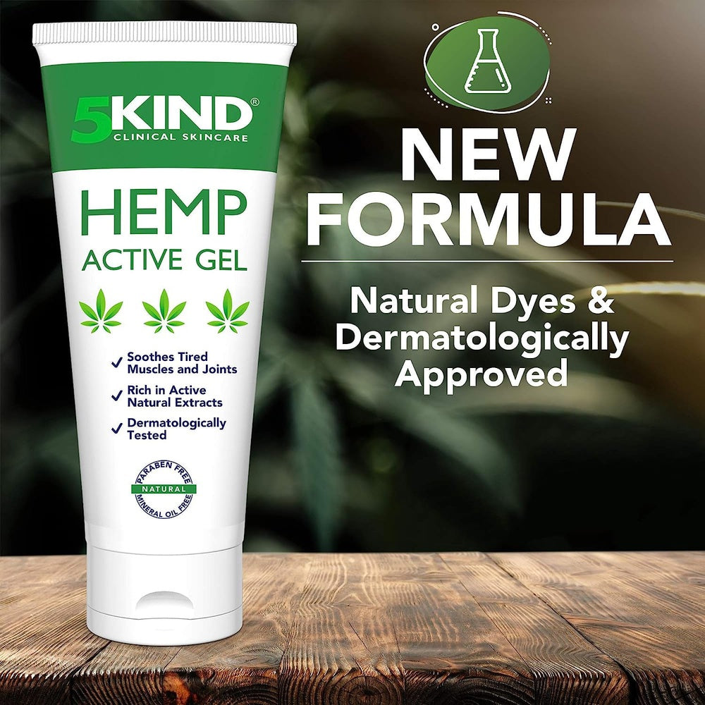 Hemp Active Gel 100ml - 5Kind High Strength Hemp Oil Cream Formula - Joint & Muscle Pain Clear Store