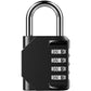 Padlock,  Code Padlock, Gym Padlock, 4 Digit Outdoor Waterproof Resettable Combination Padlock (1 Pack Black) Clear Store