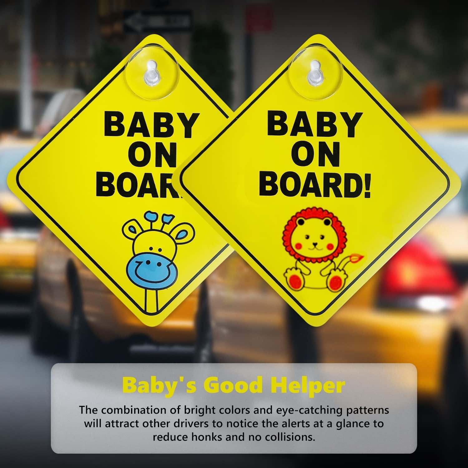 Baby on Board Sign for Car Warning, Pack of 2 Clear Store