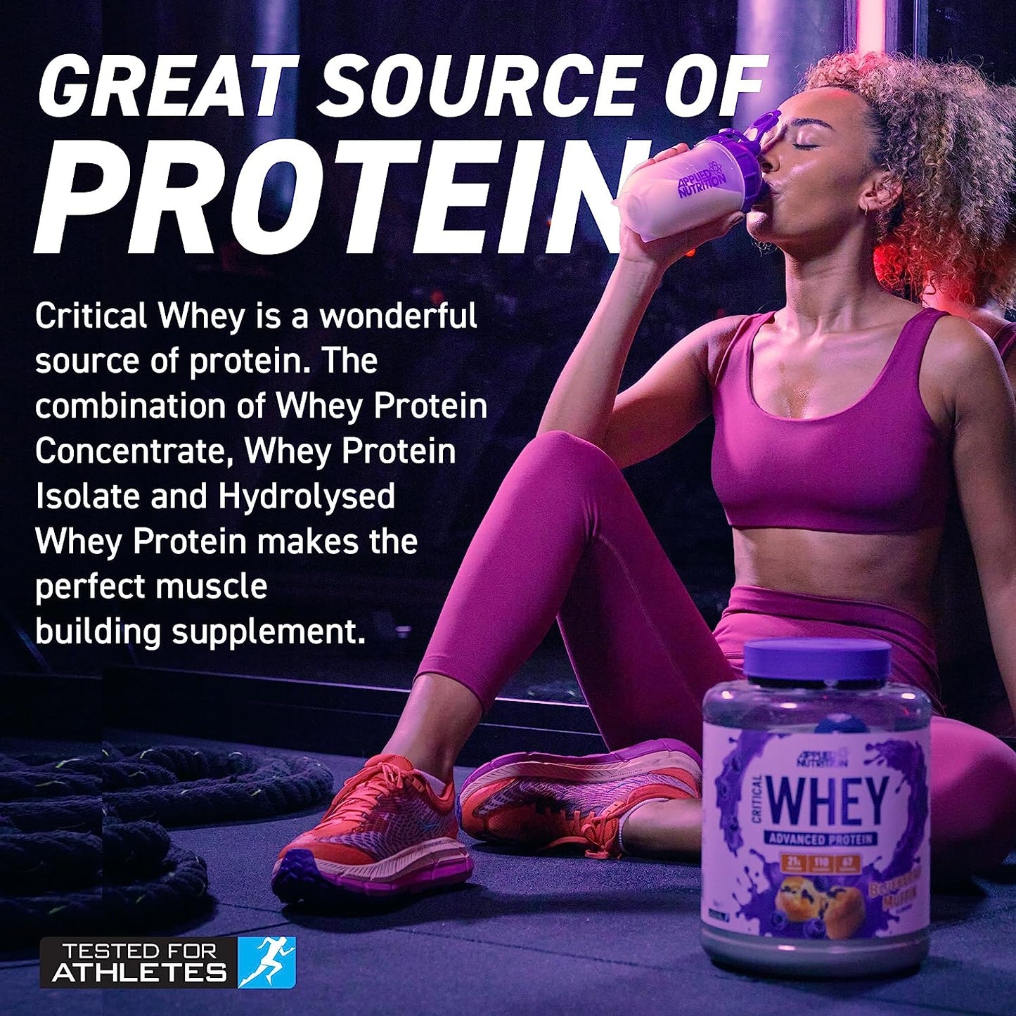 Critical Whey Protein Powder 2Kg - High Protein Powder, Protein Milkshake, Muscle Building Supplement with Bcaas & Glutamine (2Kg - 67 Servings) (Banana Milkshake)