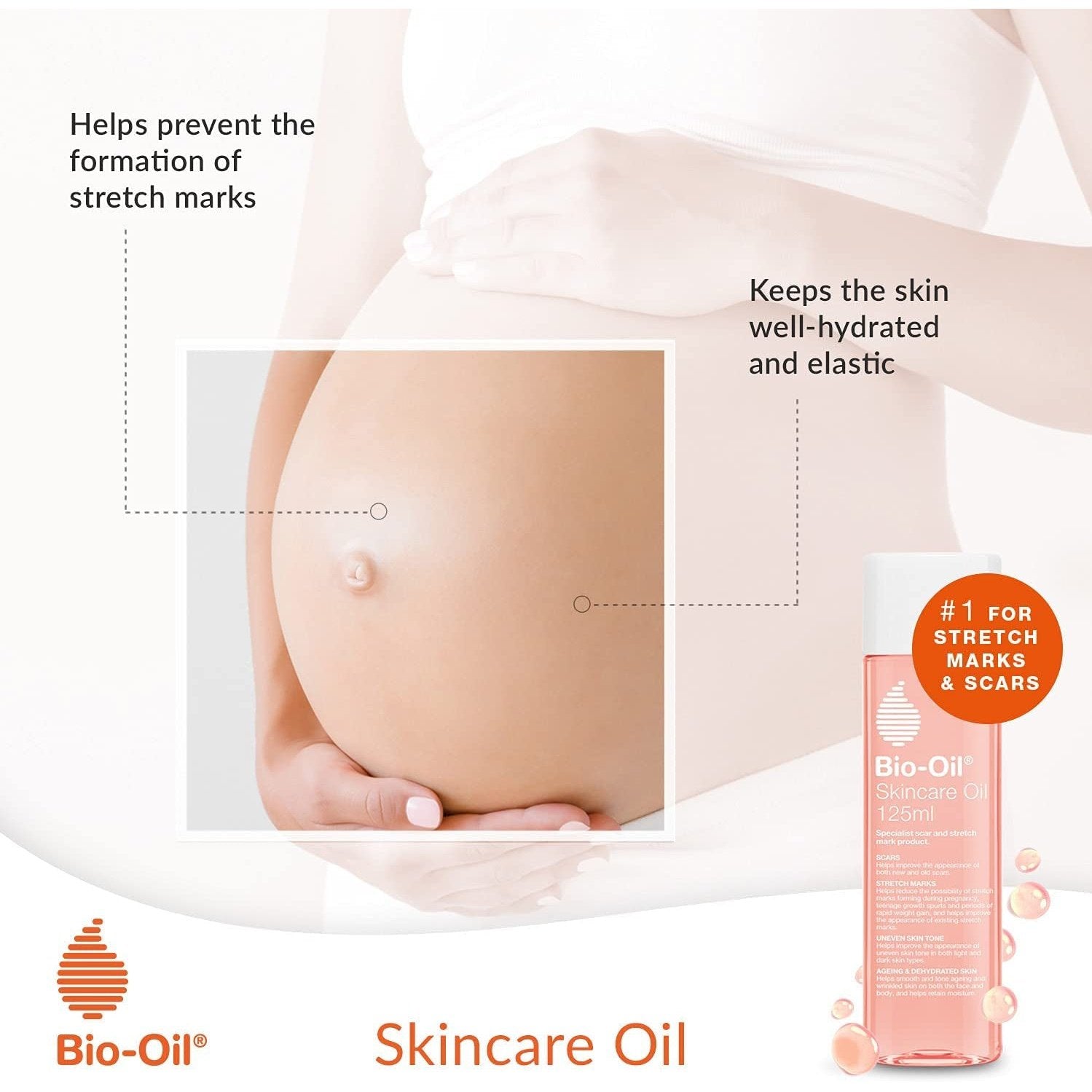 Skincare Oil - Improve the Appearance of Scars, Stretch Marks and Skin Tone - 1 X 125 Ml