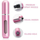 5ML Perfume Atomiser,Perfume Refillable Bottle Portable for Travel Business Trip Outdoor Activities(Pink) Clear Store