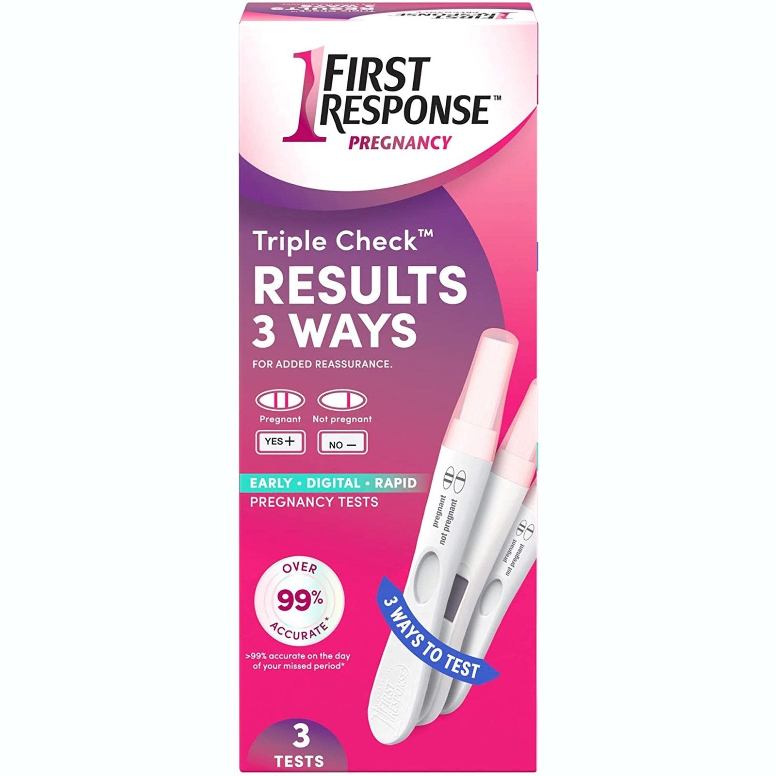 , Triple Check Pregnancy, 3 Tests