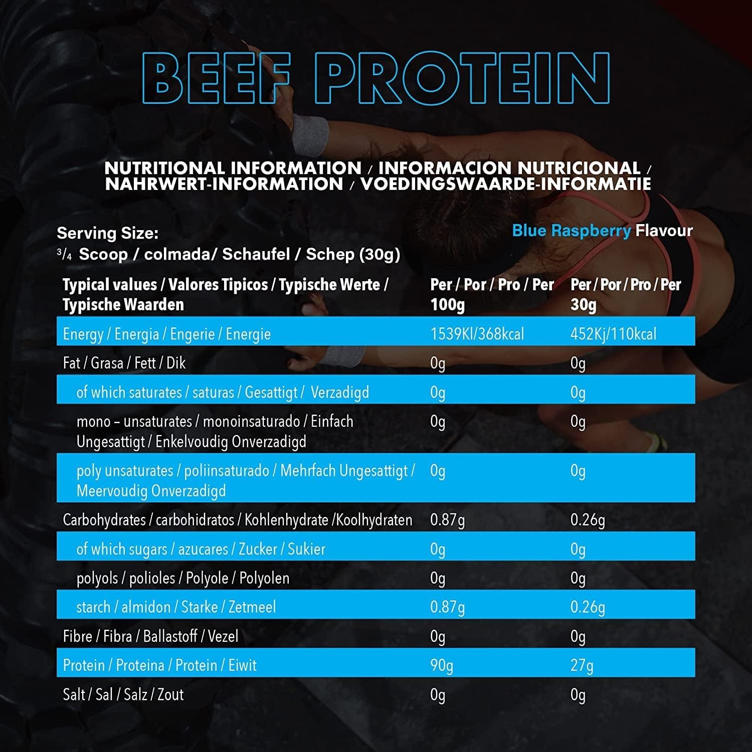 NXT Beef Protein Isolate 540G - High Protein Powder in Natural Amino Acids - Paleo, Keto Friendly - Dairy and Gluten Free | 540G (Blue Raspberry)