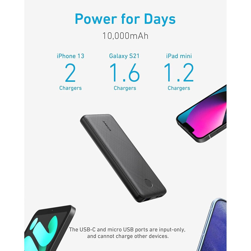 Power Bank, 313 Portable Charger (Powercore Slim 10K) 10000Mah Battery Pack with High-Speed Poweriq Charging Technology for Iphone, Samsung Galaxy, and More Clear Store