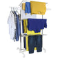 Clothes Airer Dryer, Rack Extra Large 3 Tier Clothes Drying Rail, Easy Storage Clear Store