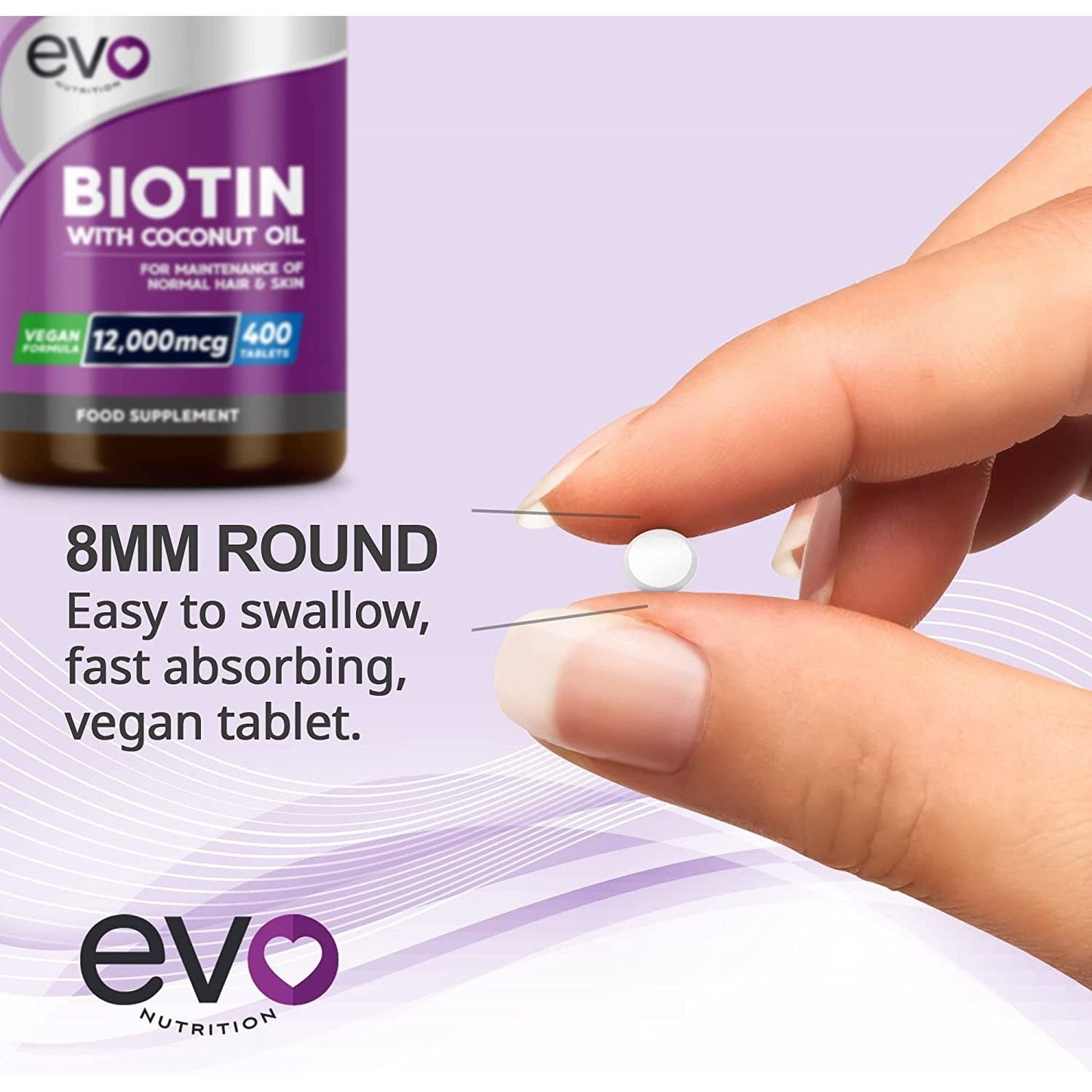 Biotin Hair Growth Supplement with Coconut Oil, High Strength Biotin Tablets for Hair Clear Store