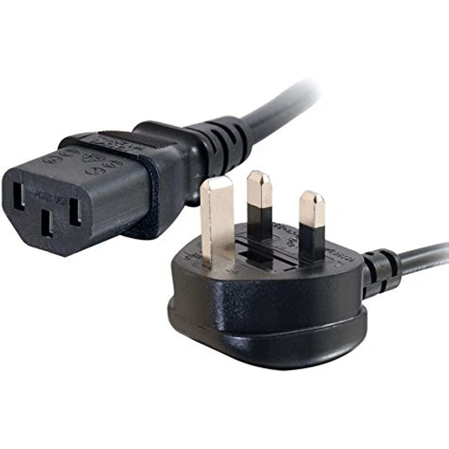 88513 2 Metre UK Power Cable (IEC320C13 to BS 1363) 6 Foot Kettle Lead/Power Cord, Black