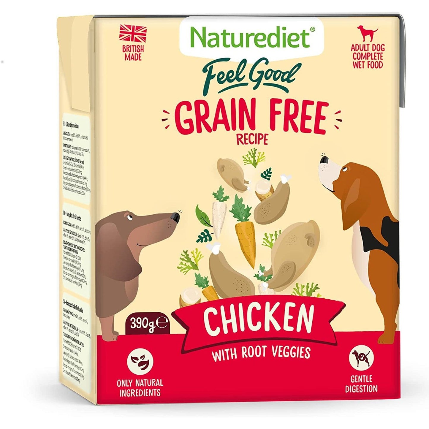 Naturediet Dog Food, Chicken 390g Pack of 18 Clear Store