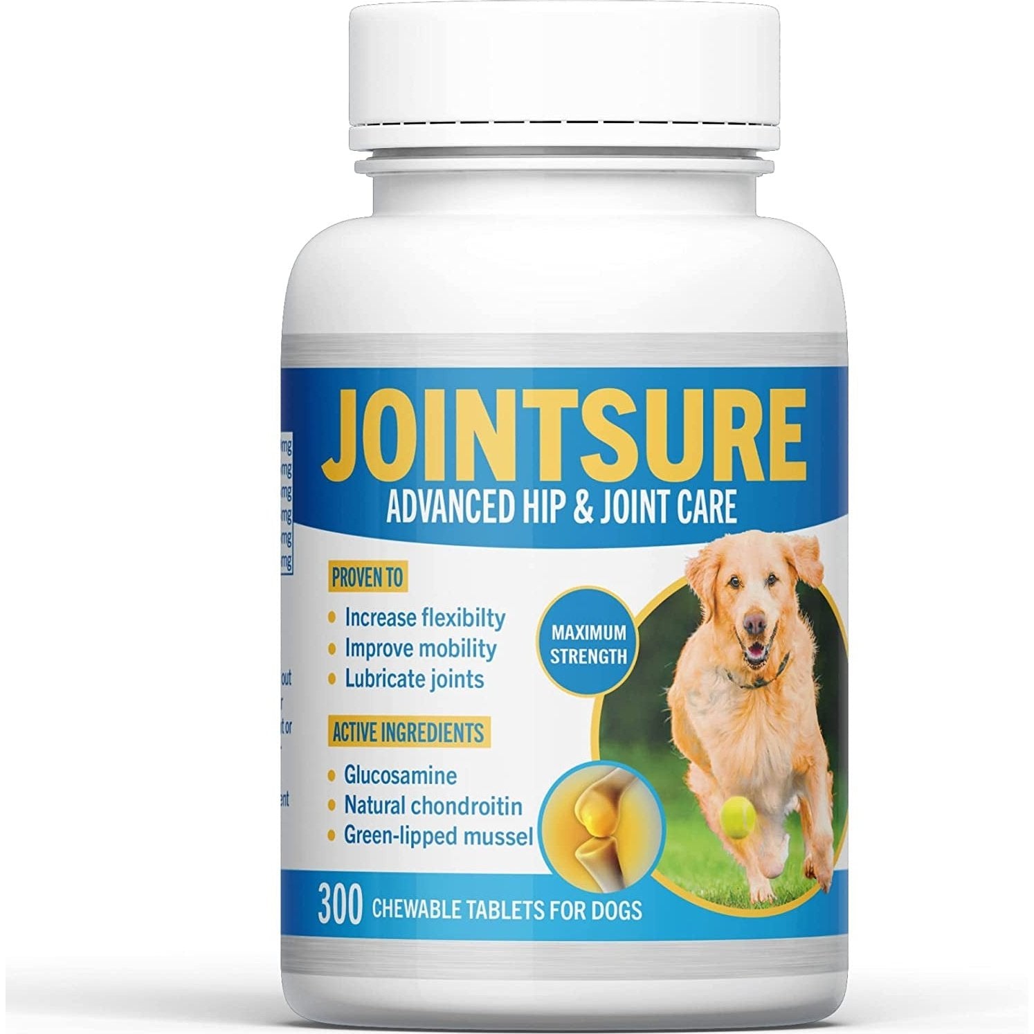 Joint Support Supplements for Dogs – 300 Tabs, Aids Stiff Joints, Supports Joint Structure & Maintains Mobility in Adult/Senior Dogs | Advanced Formula Helps Arthritis Relief