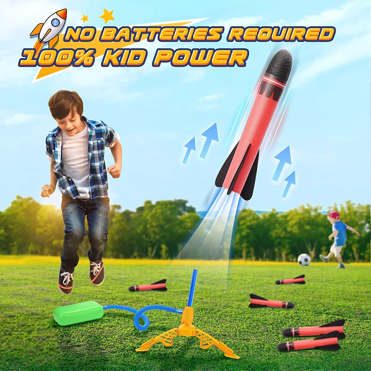 Boy Toys for 3-12 Years Old Boys, Kids Toys Garden Toys Boys Girls Gifts Age 3-9 Year Old Boys Toys Age 3-9 Outdoor Birthday Gifts for Kids Stomp Toy Rockets Garden Games Gifts for Kids