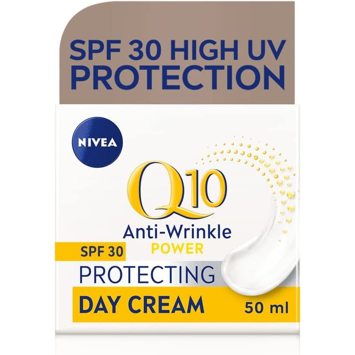 NIVEA Q10 Anti-Wrinkle Power Protecting Day Cream SPF 30 (50Ml), Anti-Wrinkle Face Cream with Skin Identical Q10 and Creatine, Face Cream for Wrinkles and Age Spots