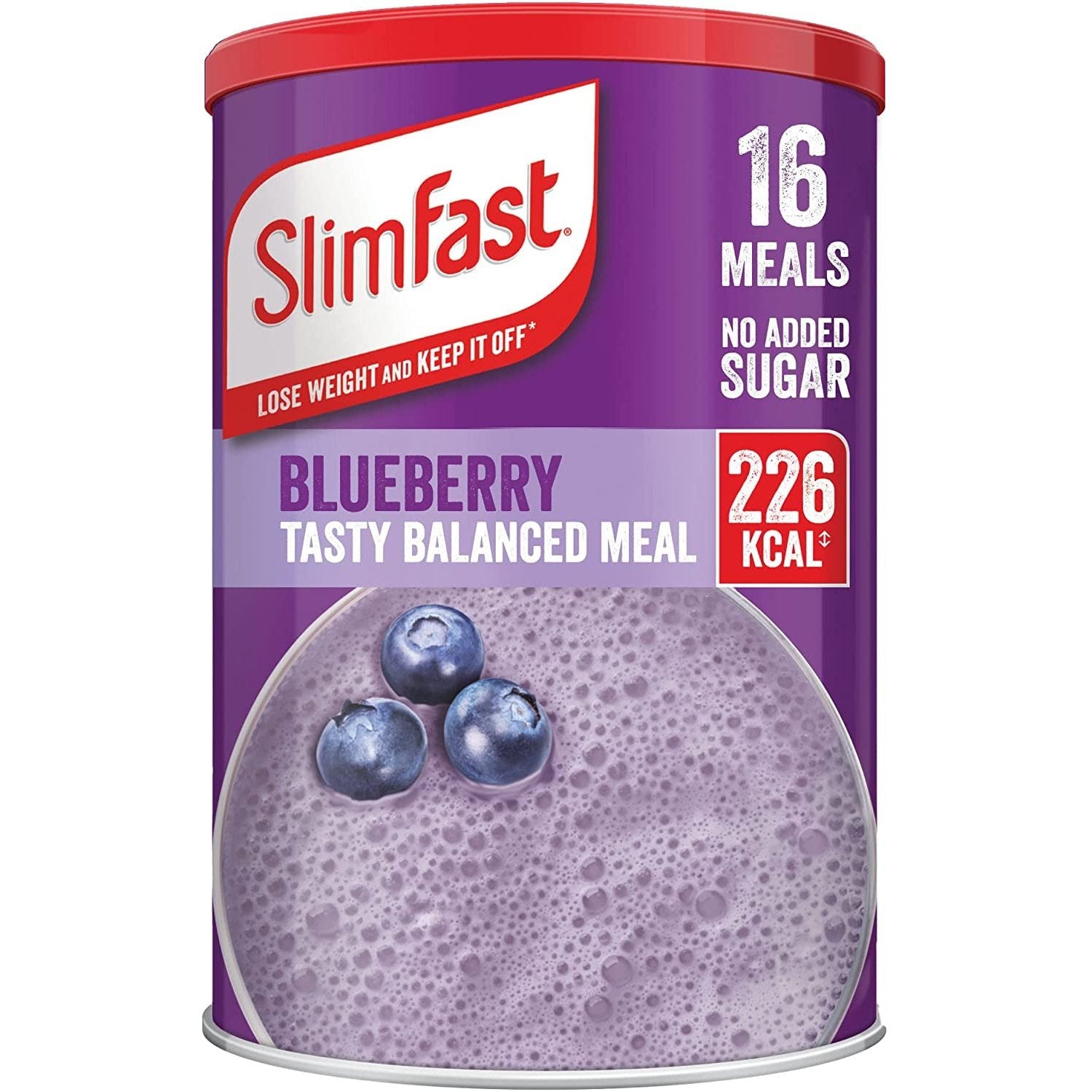 Slimfast Balanced Meal Shake, Blueberry Flavour 16 Servings 584g Clear Store