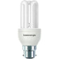 Warm White Energy Saving CFL Light Bulbs 8W (=40W), B22 B22D BC Bayonet Cap, Stick, 10 Years by Lowenergie (5) Clear Store