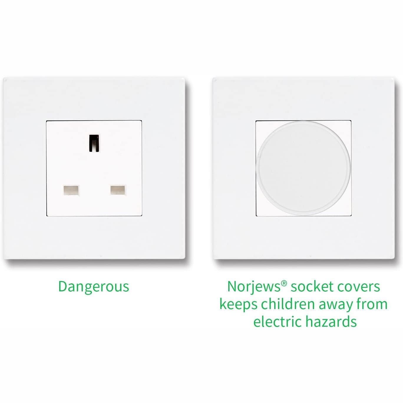 Baby Home Safety Socket Covers Child Proof Plug Socket Protectors/Guards (20 Packs) Clear Store