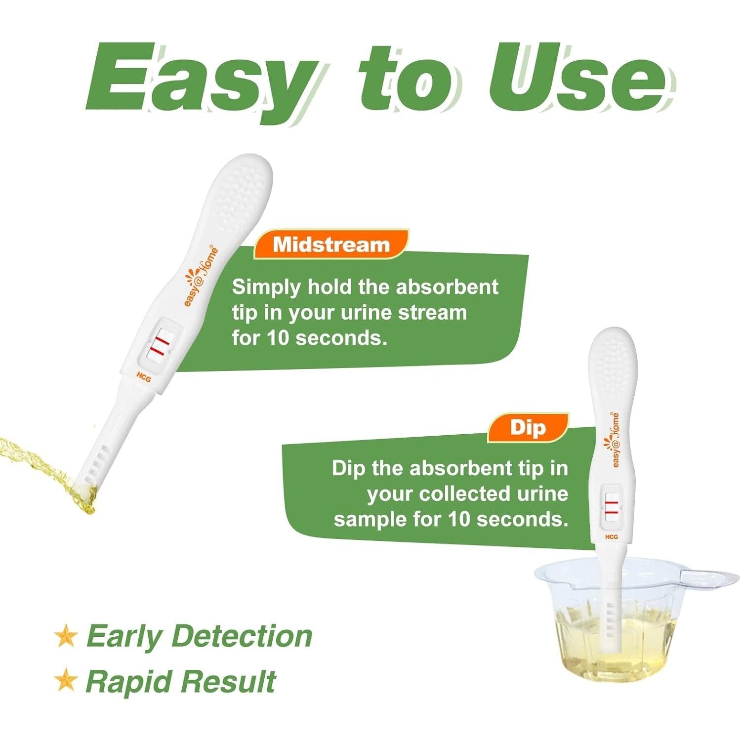 Pregnancy Test Early Fertility Detection:  3 Pack Accurate Sensitive Result Pregnancy Test Kit | Hcg Urine Pregnancy Test Sticks in Bulk | 3 HCG Midstreams