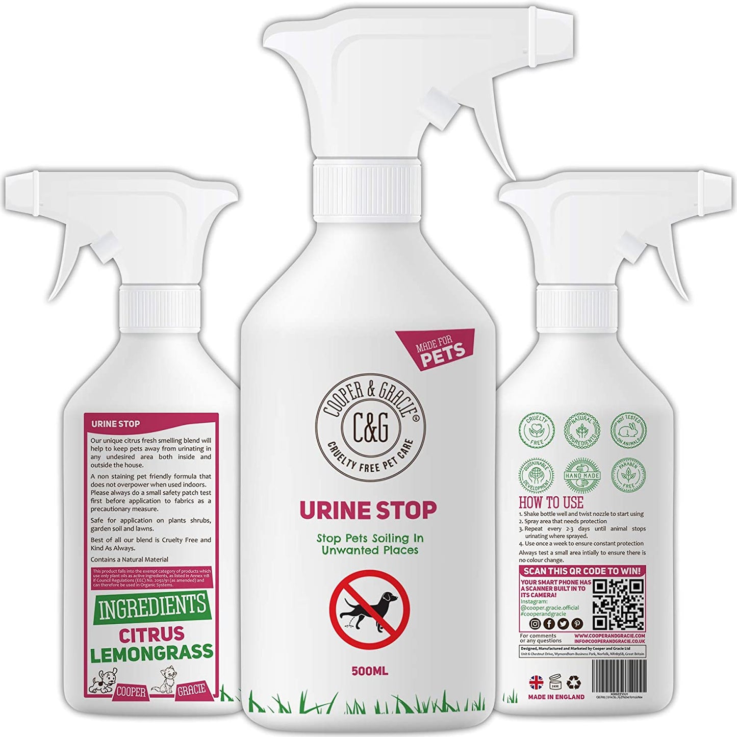 Urine Stop Spray for Cat and Dog Repellent 500 ML Clear Store