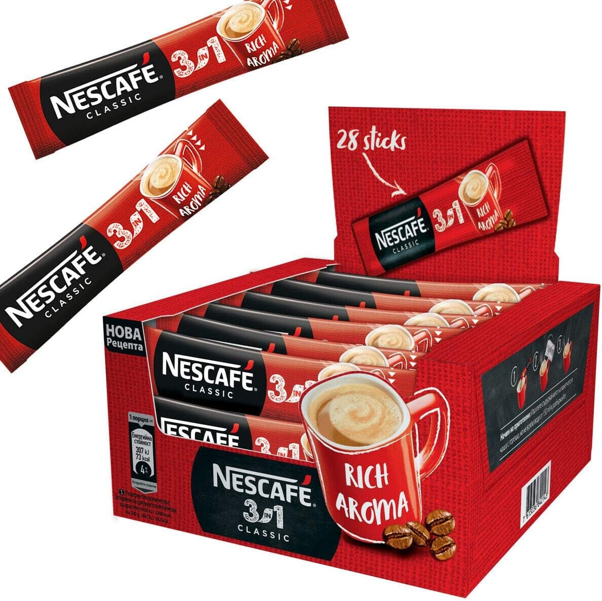 Nescafe 3In1 Instant Coffee 112 Sachets, Original Clear Store