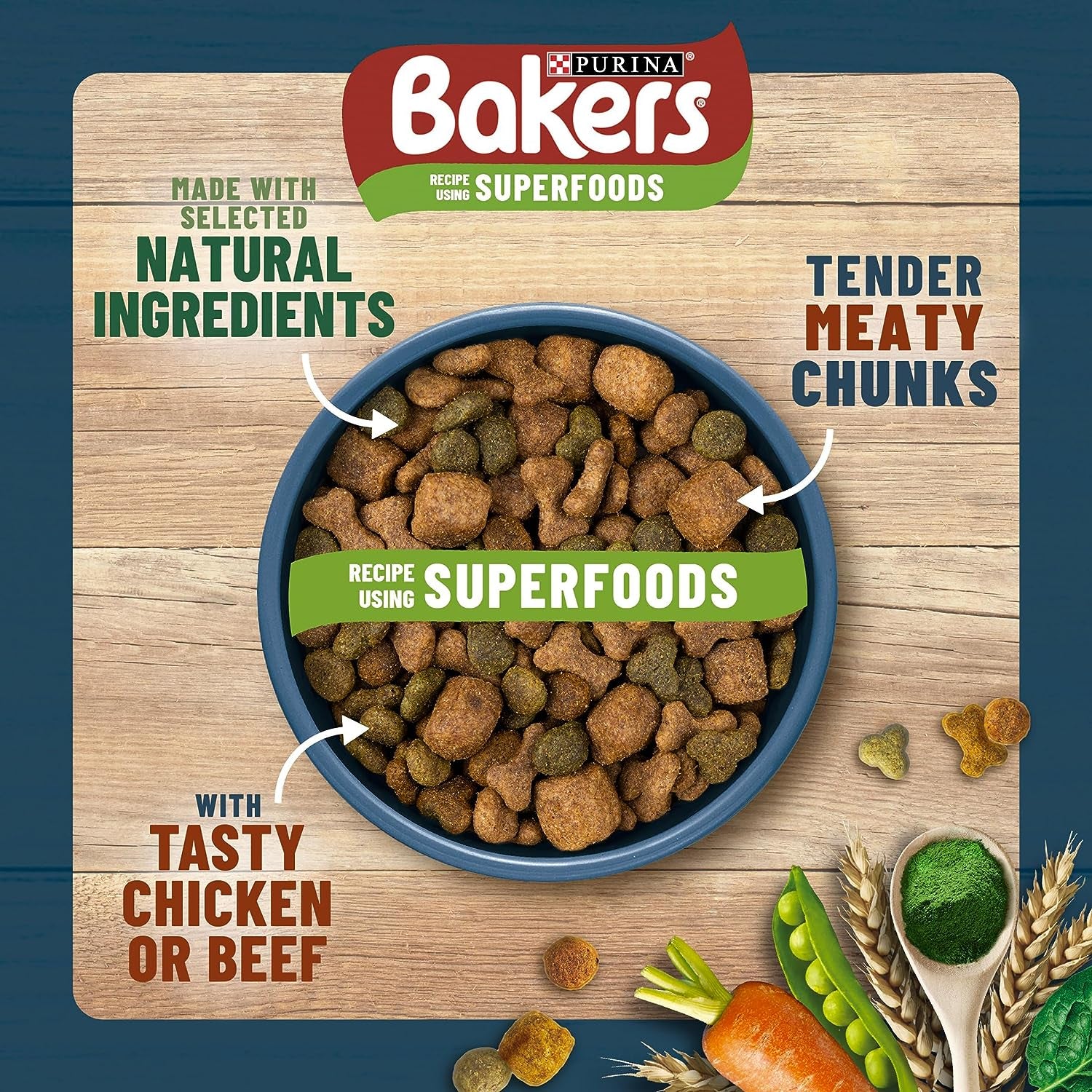 Superfoods Adult Chicken with Vegetables Dry Dog Food 14Kg