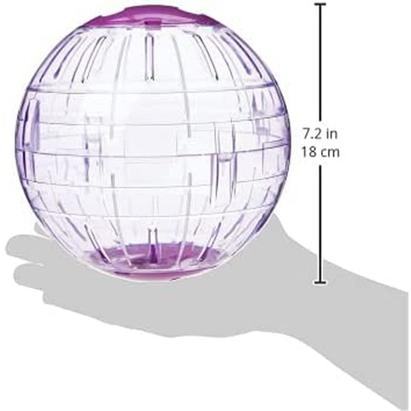 Boredom Breaker, Hamster activity Toy, Glitter Ball Purple Clear Store