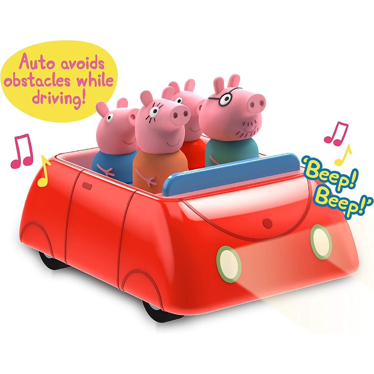 Peppa Pig'S Clever Car Interactive Pre-School Toy with Lights and Sounds, Motorised Vehicle with Collision Avoidance Sensors Clear Store