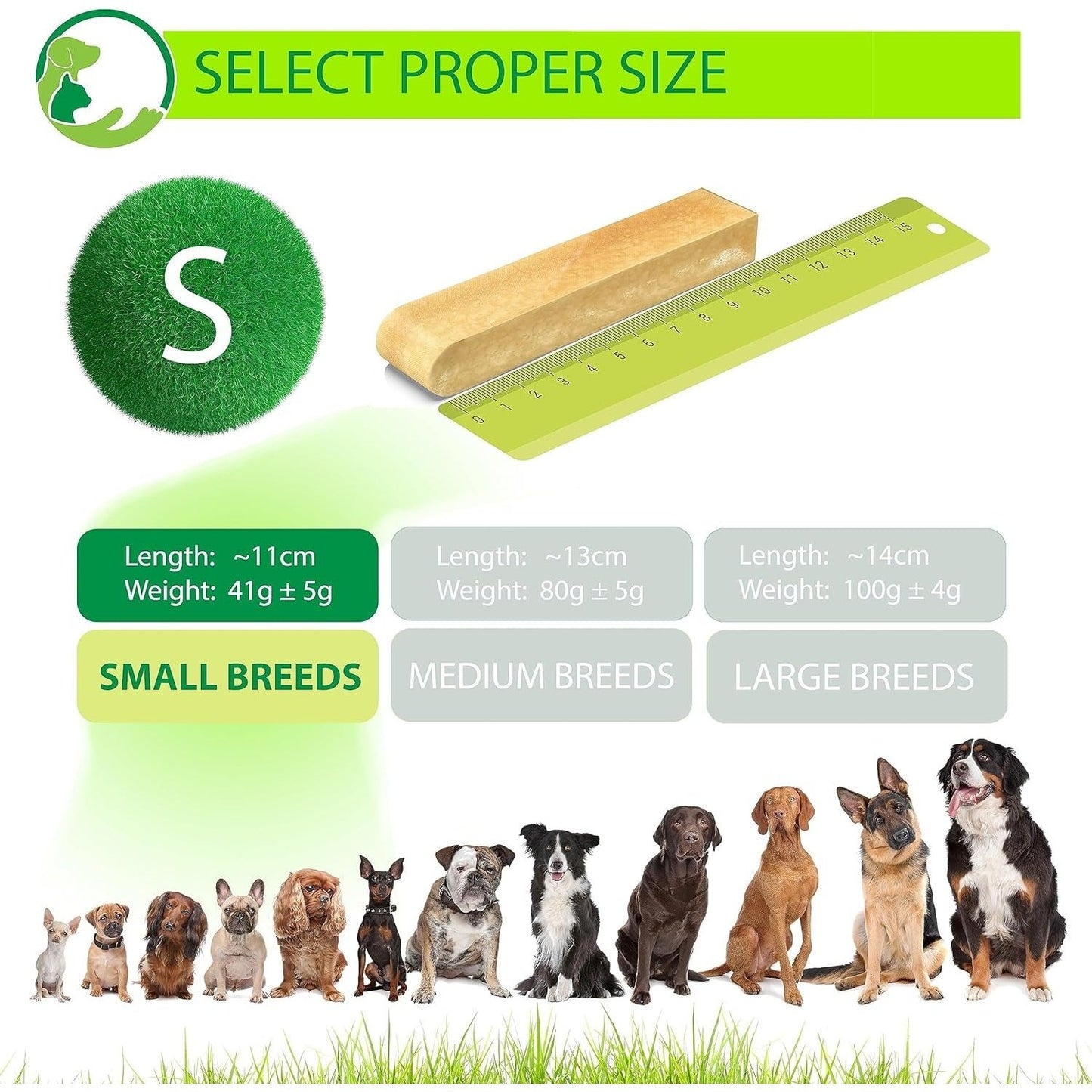 . Himalayan Yak Chews for Dogs, Natural Dog Treats, Dental Sticks Dogs, 100% Natural Cheese Bone Treats, Senior, Adult Dog, or Puppy Treats, Size Small, Pack of 5