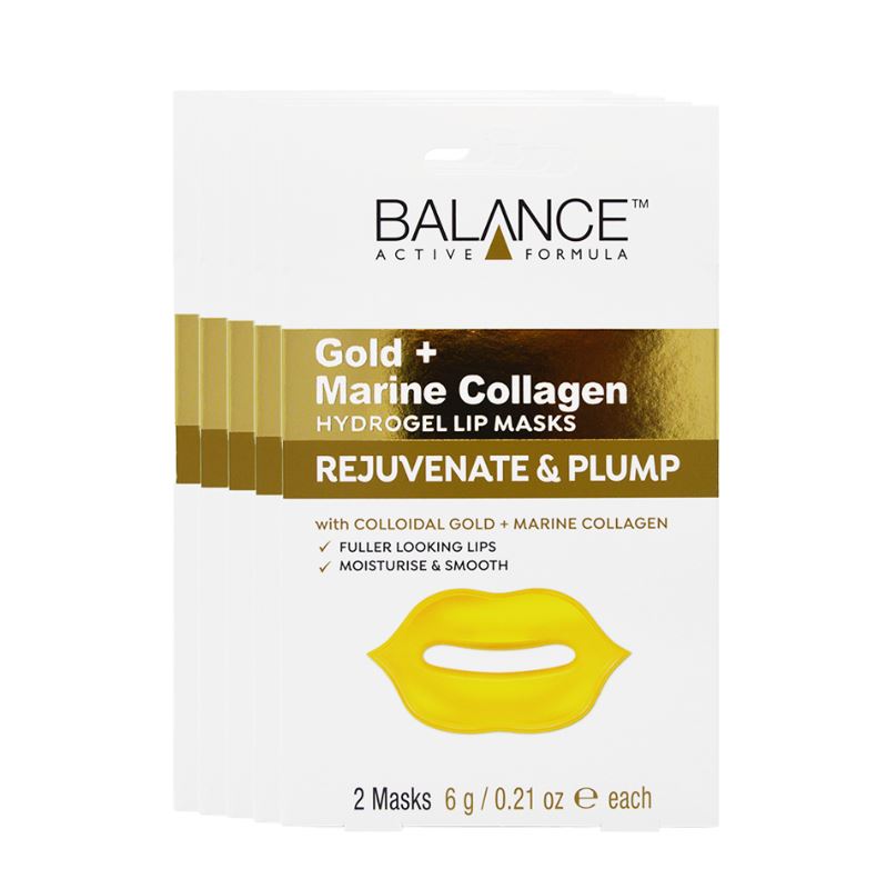 Gold + Marine Collagen Hydrogel Lip Mask 2 Pack x5 Clear Store