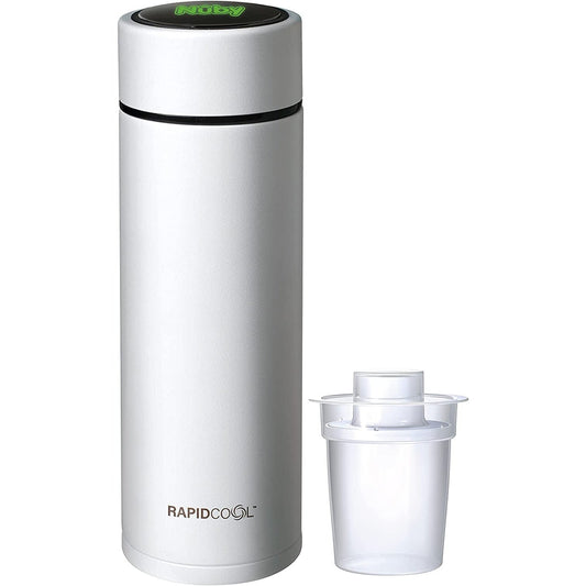 Rapidcool Portable Baby Bottle Maker, Prepare a Formula Feed in Just 2 Minutes, Ideal for Travel Bottles and Night Feeds. Includes Milk Powder Dispenser and Digital Lid. No Filter Needed.