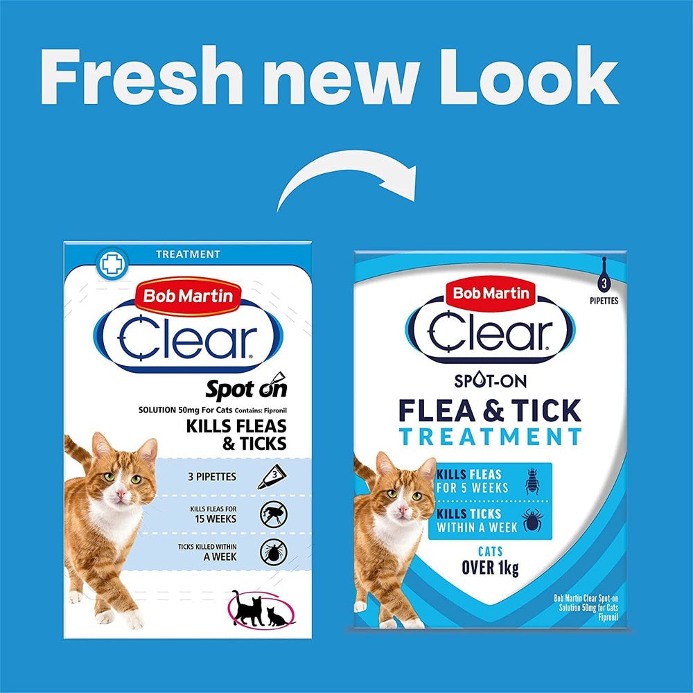 Cats & Ferrets Treatment Spot on Flea,15 Week Protection 3 Pipettes Clear Store Clear Store