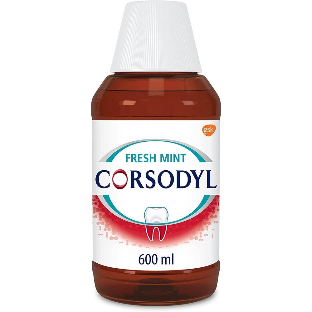 Corsodyl Mint, Gum Treatment Mouthwash 600ml Clear Store