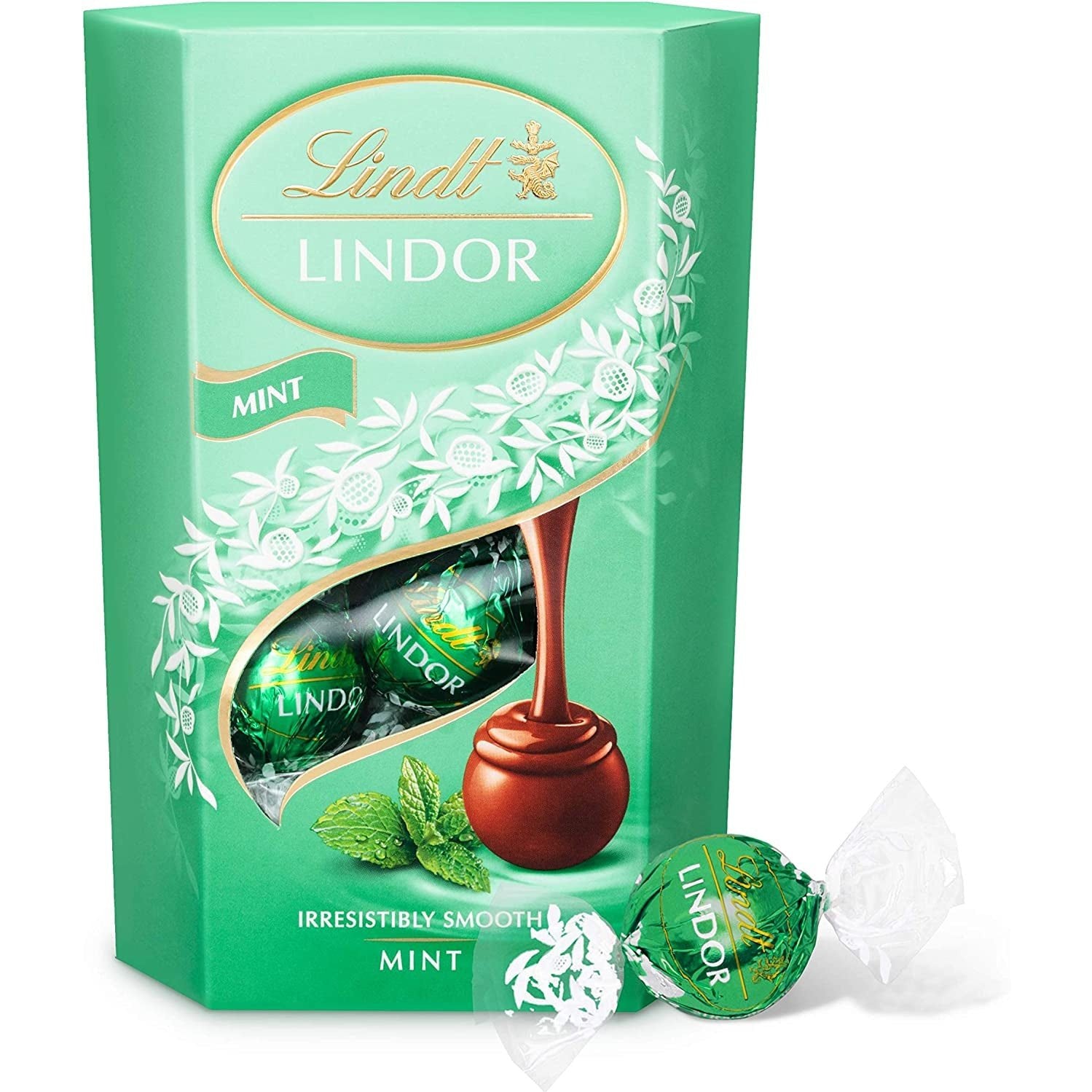 Lindor Mint Milk Chocolate Truffles Box-Approx 16 Balls, 200G-Chocolate Truffles with a Smooth Melting Filling-Great Gift Present-For Him and Her-Mothers Day, Birthday, Easter, Congratulations Clear Store