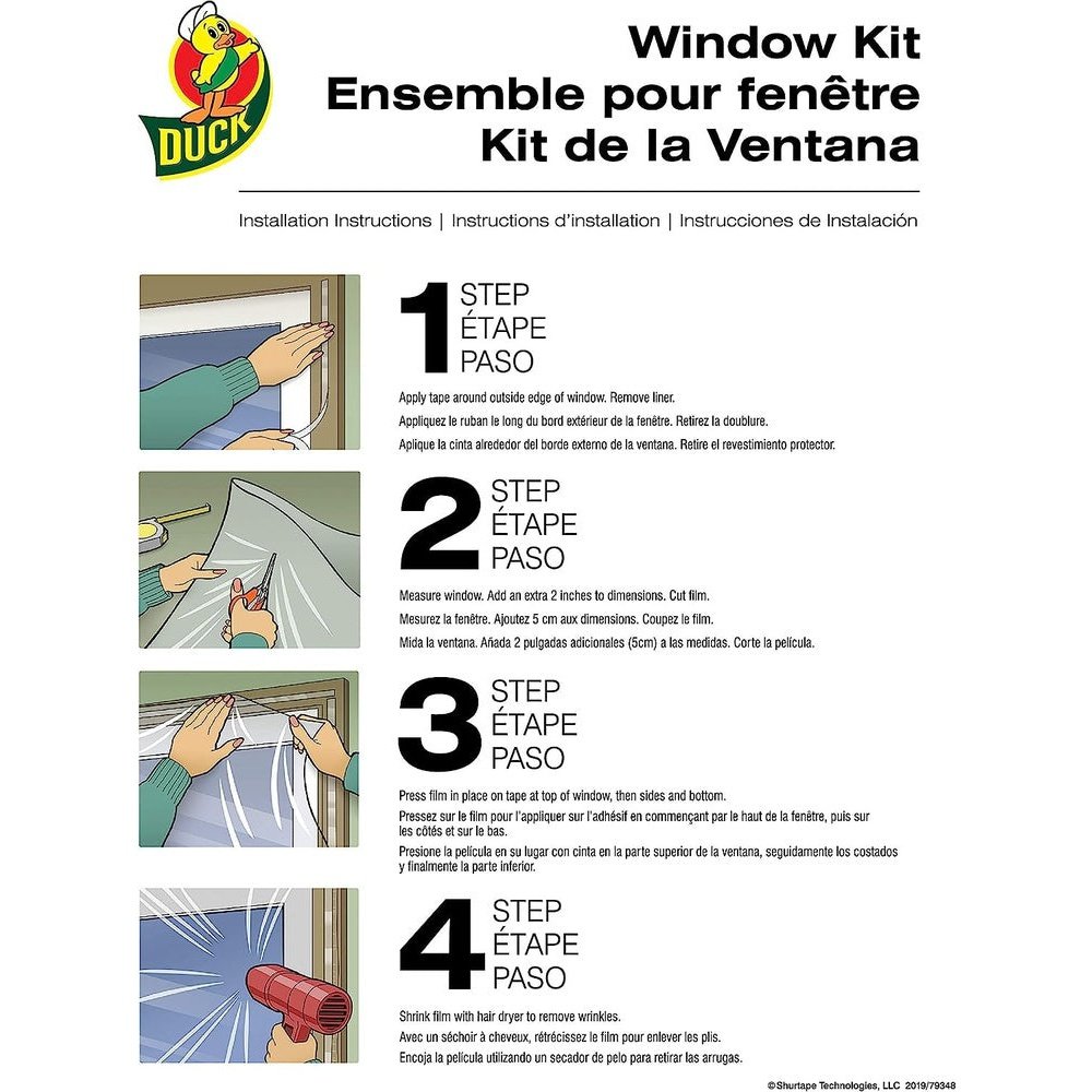 Indoor Window Shrink Film Insulation Kit Insultation,Duck 1163221,  Clear, 10 Clear Store