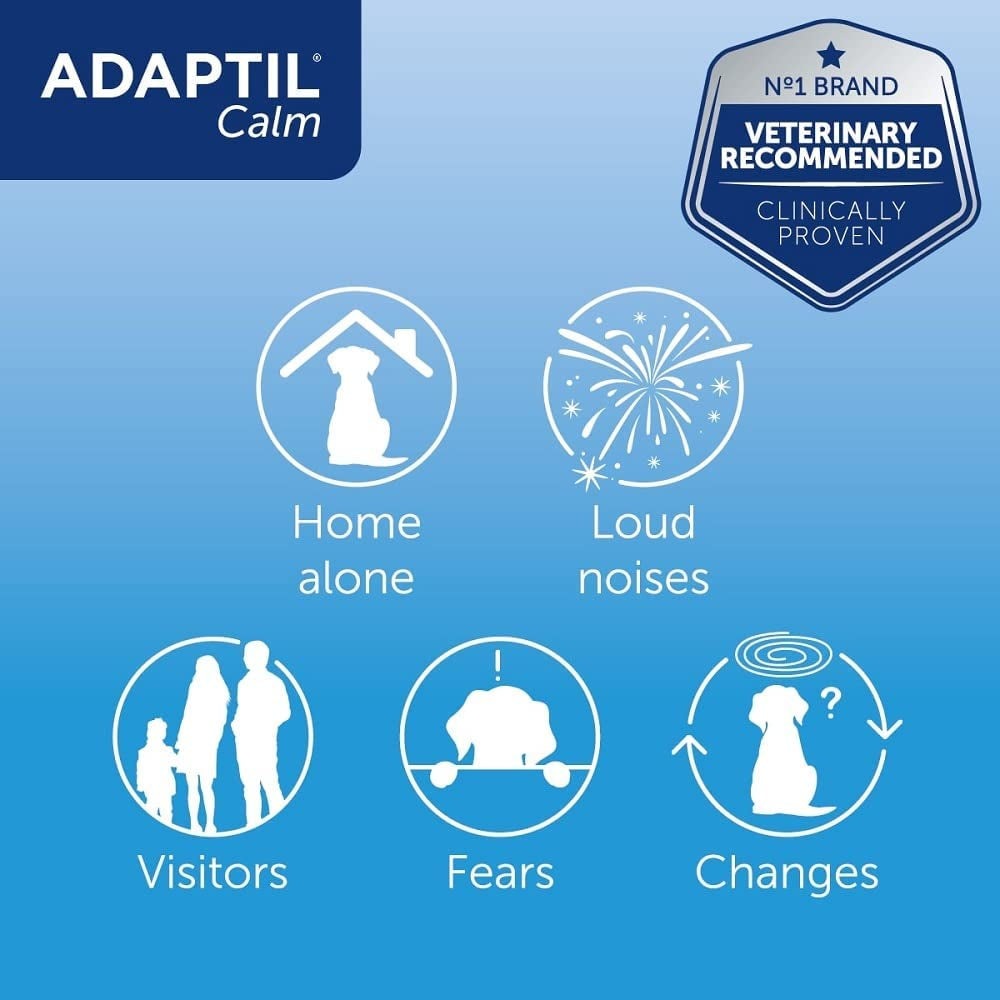 ADAPTIL Calm 30 Day Refill, Helps Dog Cope with Behavioural Issues and Life Challenges - 48 Ml (Pack of 1)